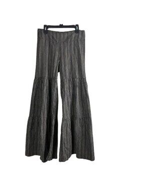 Jayli Striped Tiered Wide Leg Boho Hippie Festival Pants Small
